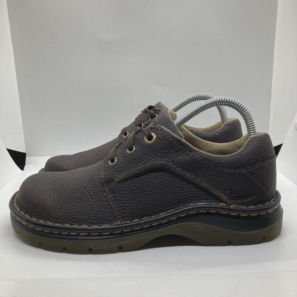 Dr. Martens Mens 7 Brown Leather Oxford Shoes Low Top AirWair Sole 11194 AW004